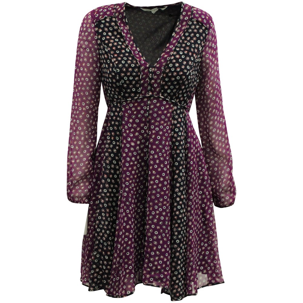 Diane Von Furstenberg Ivetta Dress in Purple Silk 7833176113212