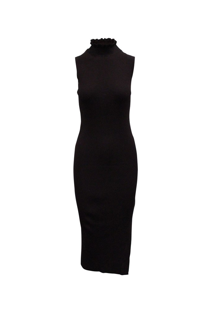 Theory Stretch Knit Sleeveless Dress in Burgundy Rayon 7833175294012