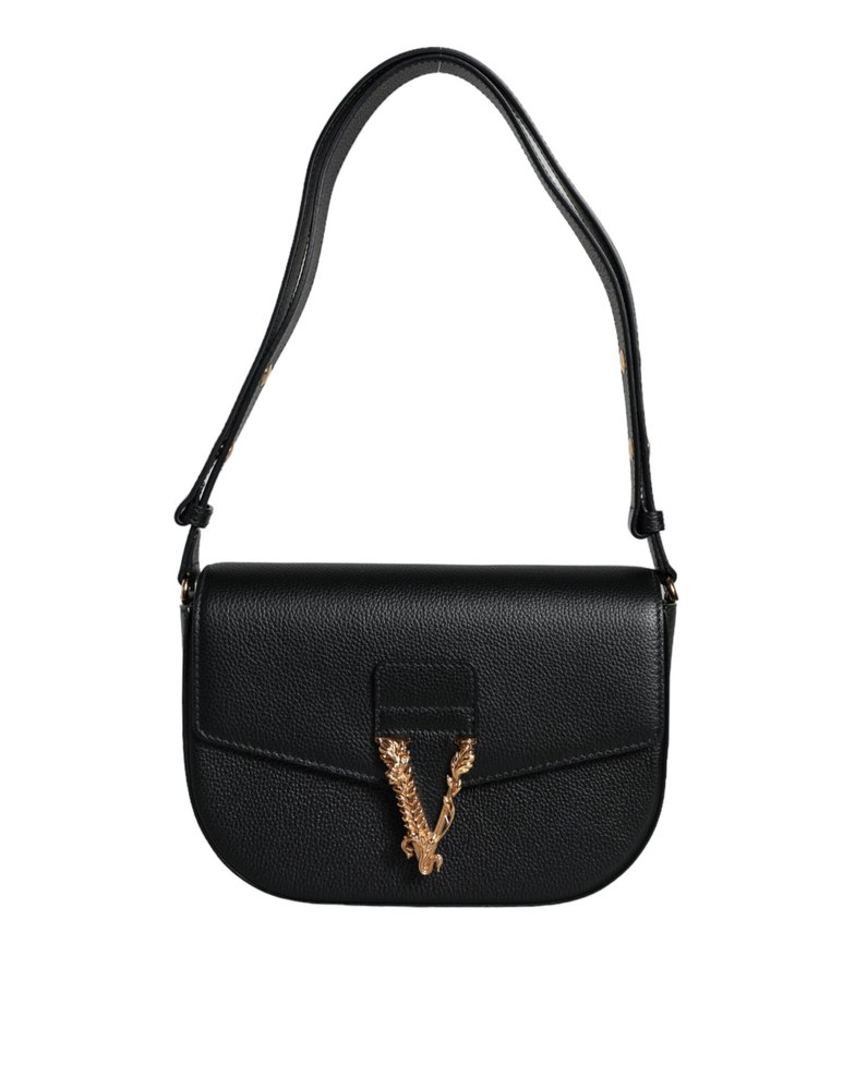 Versace Grainy Calf Leather Logo Crossbody Shoulder Women’s Bag 7833177161788