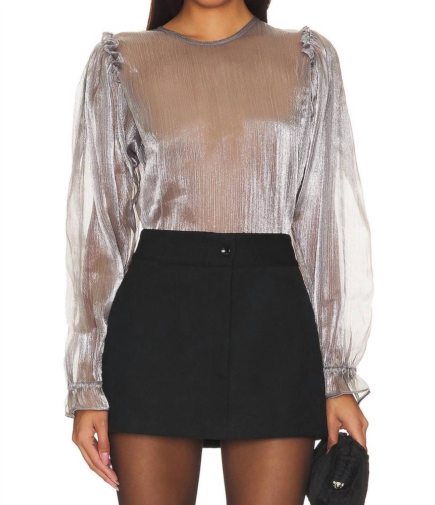 Freya Frost Top In Silver