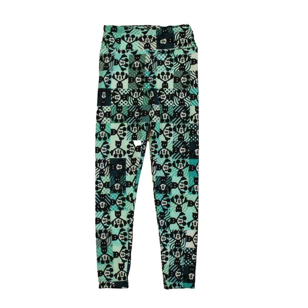 Lularoe Girls Green Mickey Leggings 7805828988988