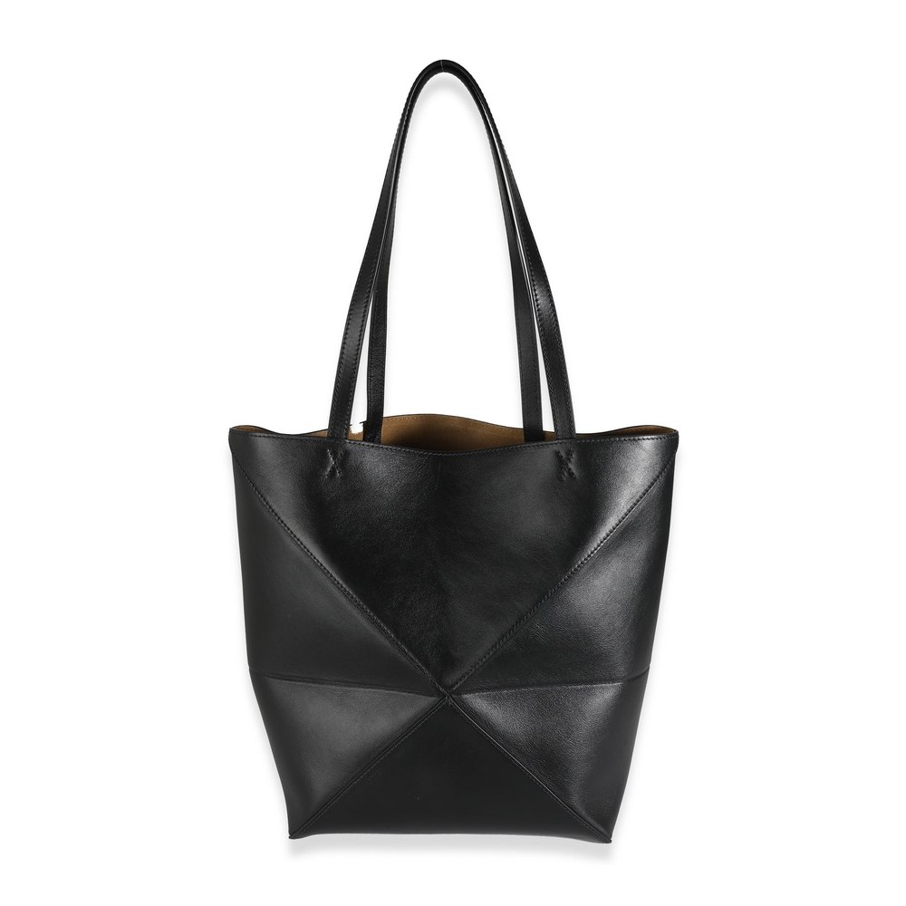 Loewe Black Calfskin Medium Puzzle Fold Tote 7833209176124