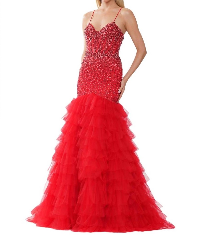 Crimson Prom Dress In Red 7833304891452