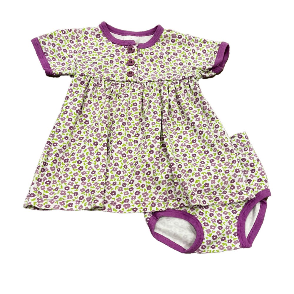 Hanna Andersson Girls Purple Floral Dress 7805846093884
