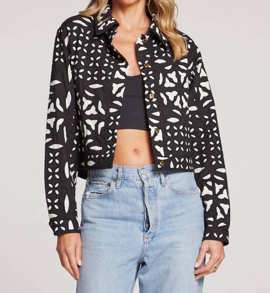 Jayme Jacket In Geometric Black 7833362169916