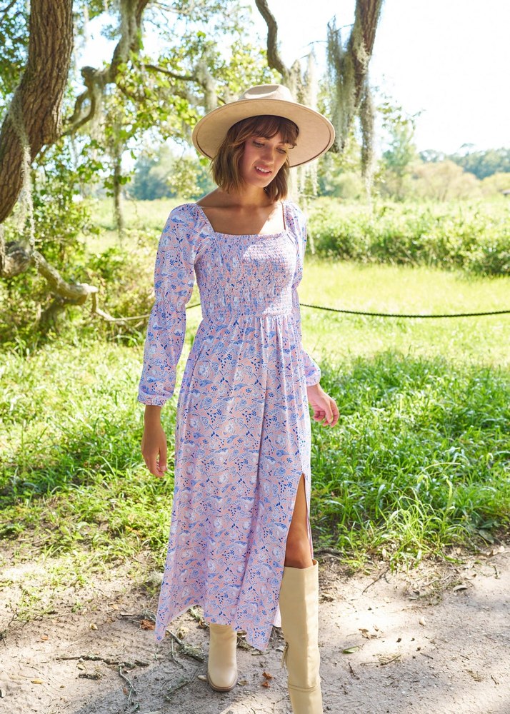 Marion Square Puff Sleeve Maxi Dress