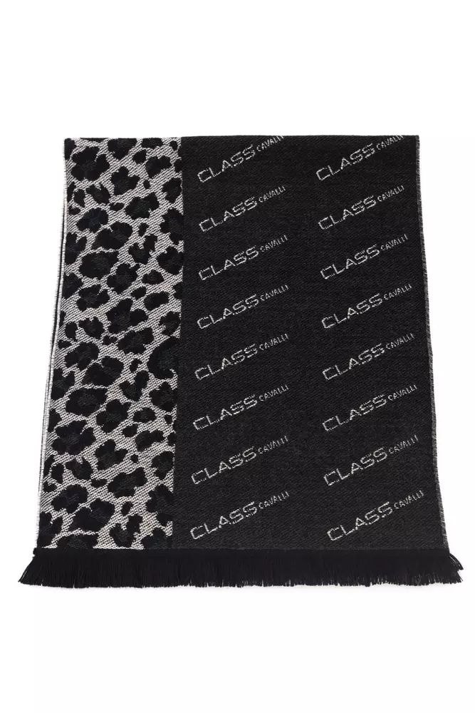 Cavalli Class Elegant Animalier Fantasy Logo Men’s Scarf