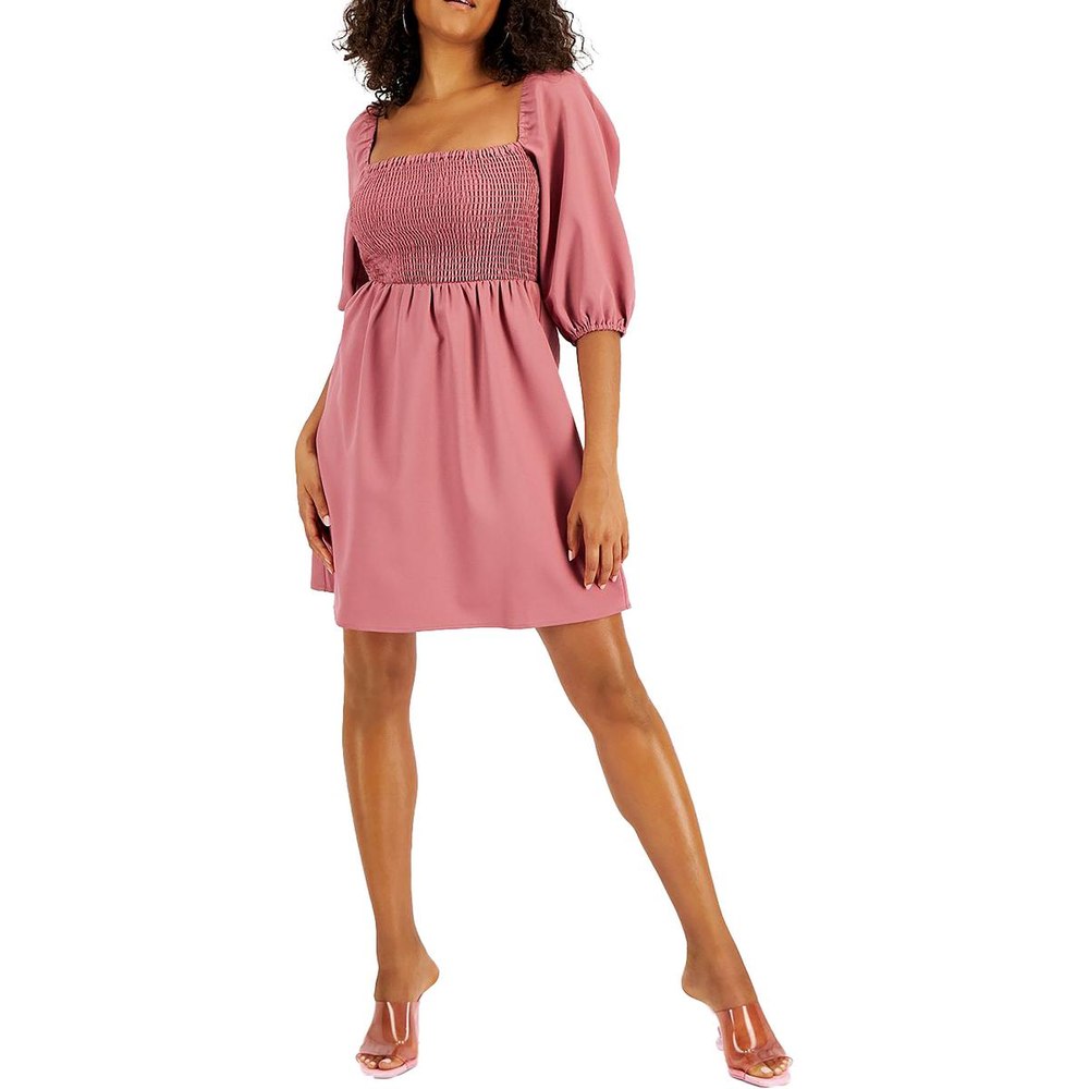 Smocked Short Mini Dress