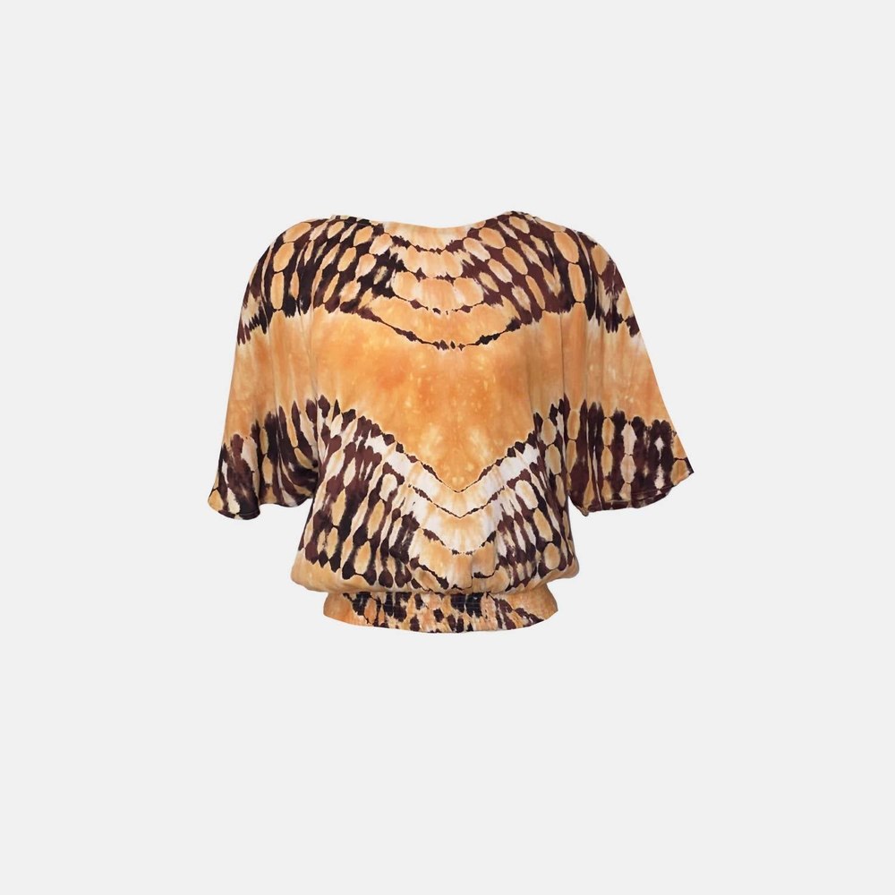 Demi Hand Painted Tie Dye Top In Oasis