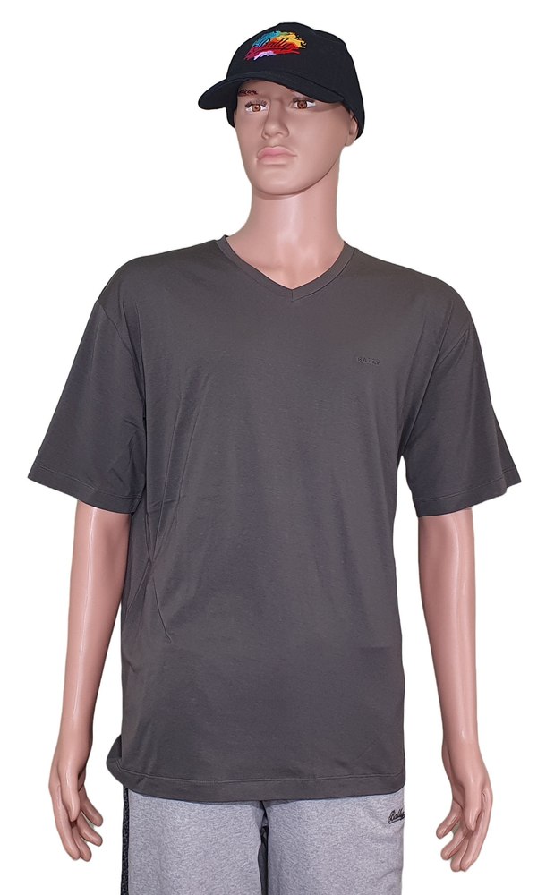 Bally 6301169 Men’s Forest Green Cotton V-Neck Logo T-Shirt 7705980567612