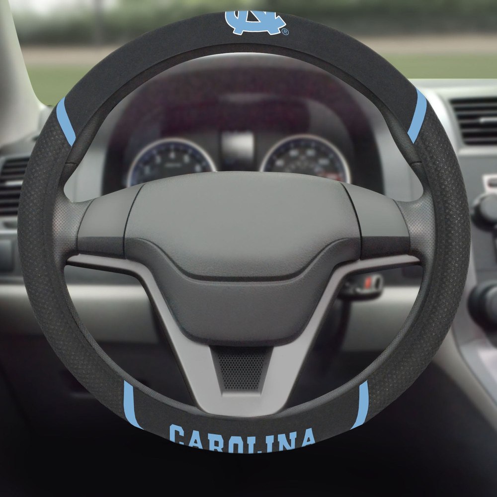 Fanmats North Carolina Tar Heels Embroidered Steering Wheel Cover