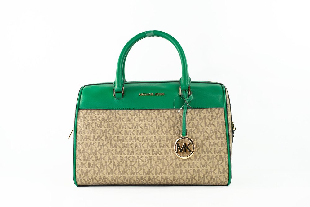 Michael Kors Travel Medium Palmetto Signature Duffle Crossbody Bag Women’s Purse