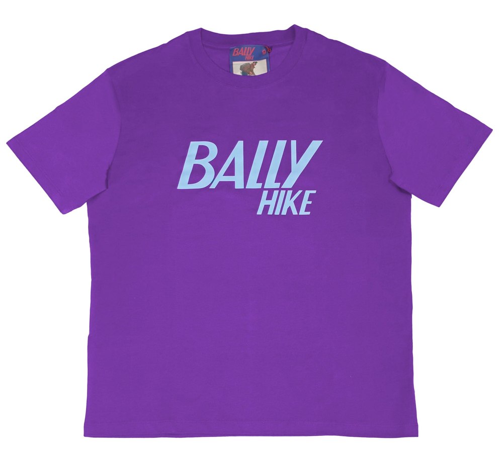 Bally 6238632 Men’s Hike Purple Cotton Logo T-Shirt 7706202079292