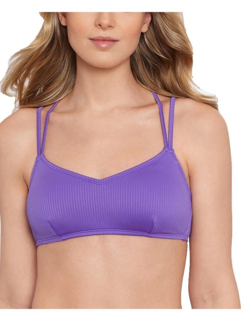 Womens Ribbed Removable Padding Bikini Swim top 7706197131324