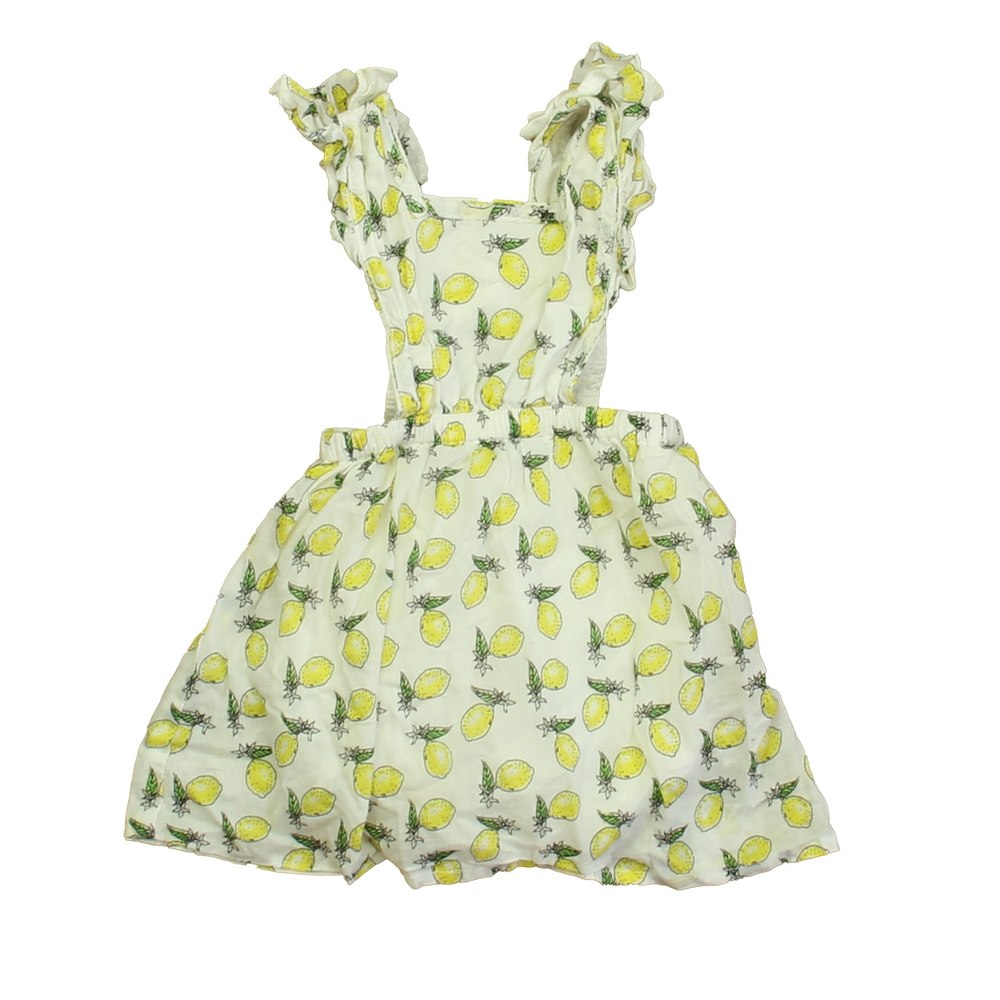 Lil Lemons Girls White Lemons Romper 7805942038588