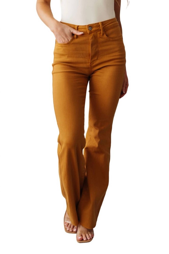 High Rise Control Top Flare Jeans In Marigold 7706219085884