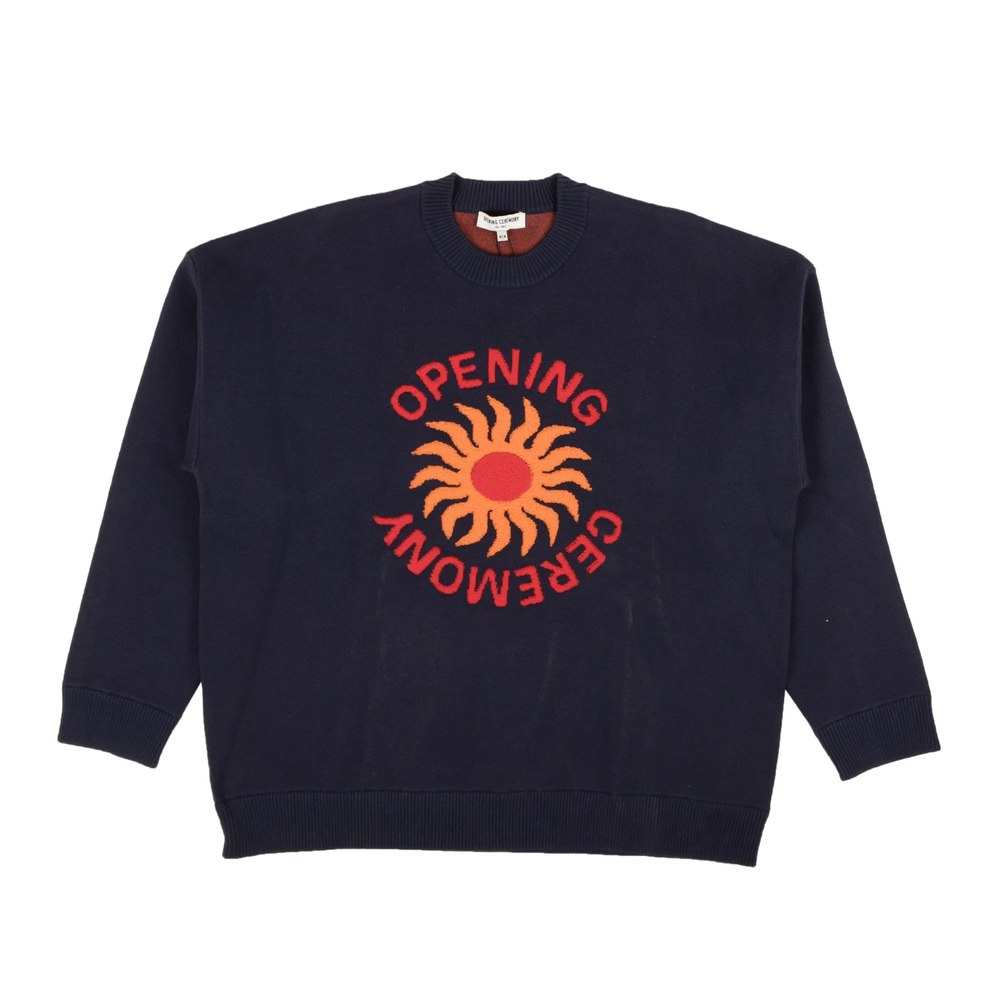 Opening Ceremony Sun Logo Collegiate Sweater – Navy