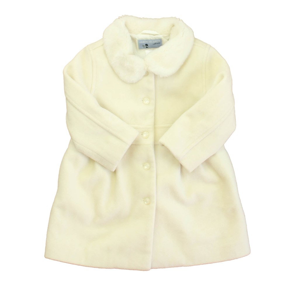 Janie and Jack Girls Ivory Winter Coat 7805956161596