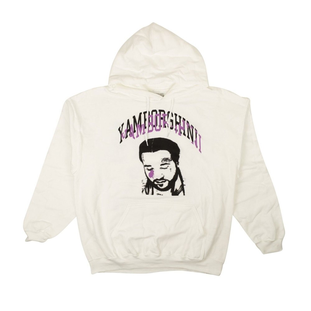 White YAMS DAY Icon Face Hoodie
