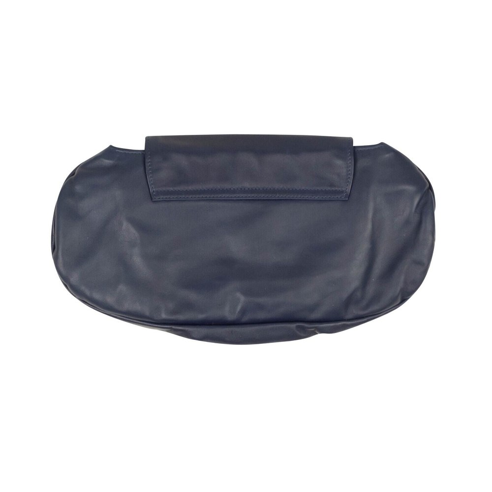 Damaged Navy Blue Leather Clutch Bag