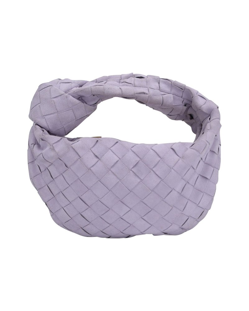 Bottega Veneta Mini Jodie Shoulder Bag in ‘Mirth Washed Gold’ Light Purple Suede 7707795259452