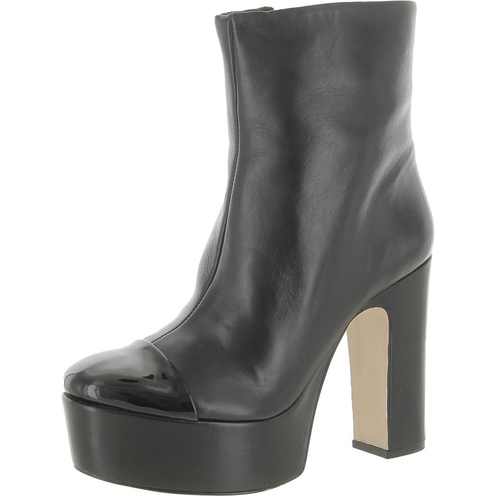 Valeria Leather Platforms Booties