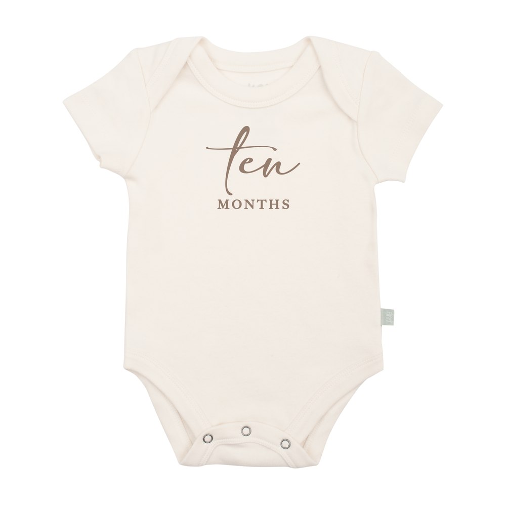 graphic bodysuit | ten months milestone taupe