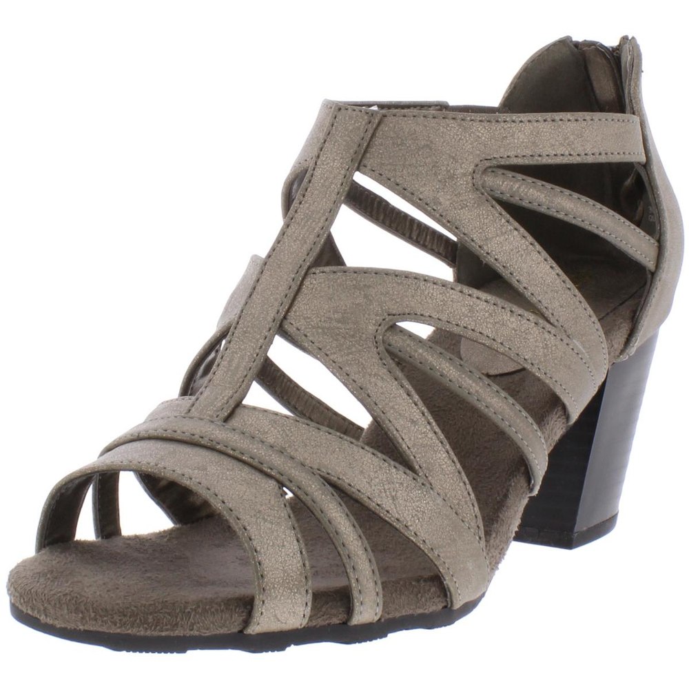 Amaze Faux Leather Metallic Dress Sandals